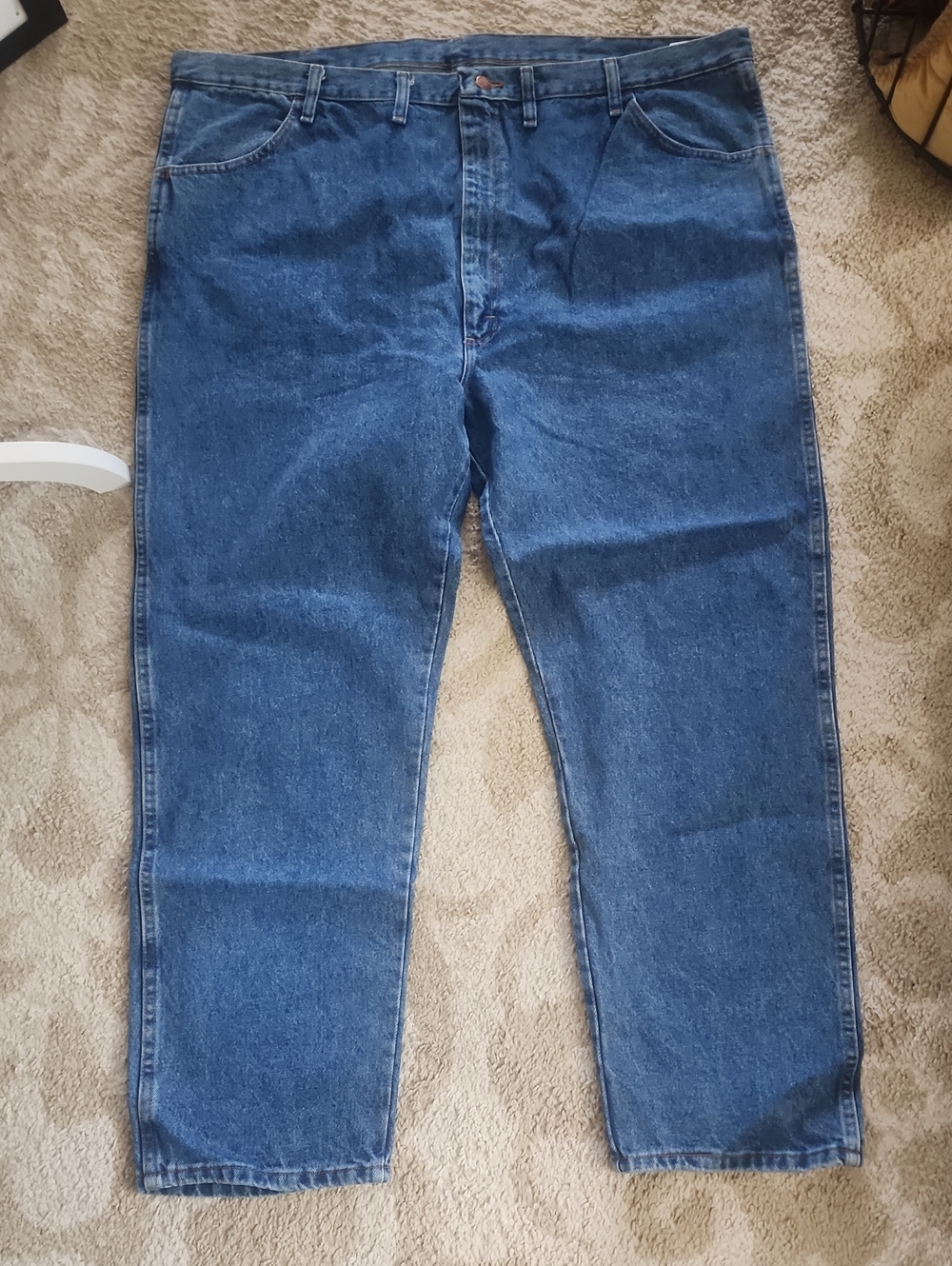 Rustler Men's Dark Blue Relaxed Denim Jeans